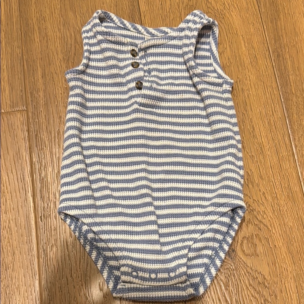 Carter's Blue and White Striped Bodysuit